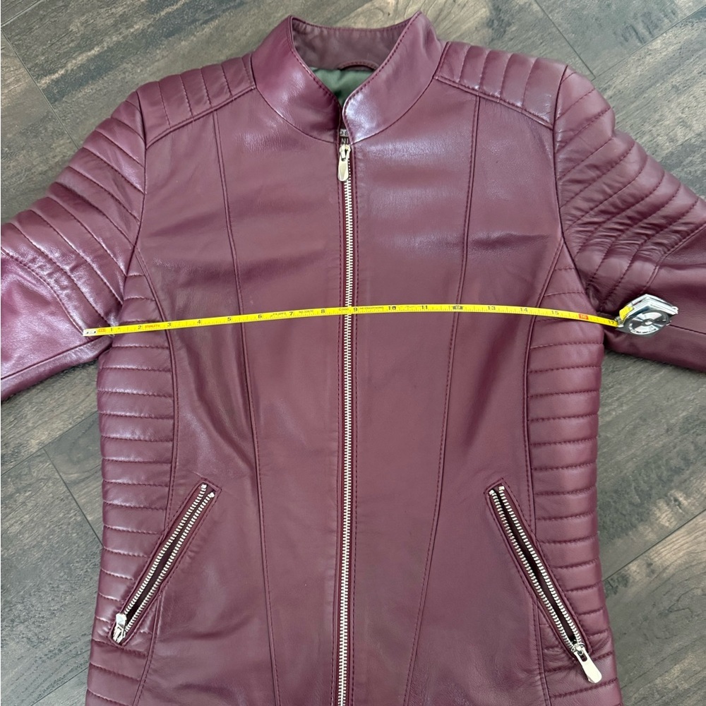 Unikat Oxblood Vintage Leather Moto Jacket - Picture 8 of 9